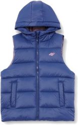 4f Bezrękawnik kamizelka dziecięca dziewczęca 4F F007 KOBALT. Kurtki i płaszcze dla dziewczynek 4f, bez wzorów, bez kaptura. Za 134.00 zł.