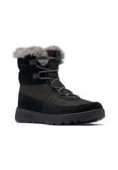 Buty zimowe damskie, Columbia Slopeside Peak Luxe. Czarne obuwie sportowe damskie Columbia, na zimę, trekkingowe. Za 296.99 zł.