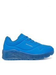 Skechers Sneakersy Uno Ice- 405770L/BLU Niebieski. Niebieskie buty sportowe chłopięce Skechers, bez wzorów, ze skóry, bez zapięcia. Za 179.99 zł.
