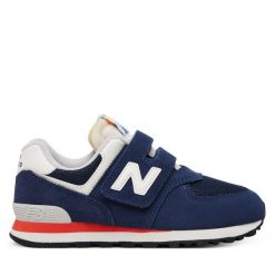 Sneakersy New Balance. Niebieskie trampki i tenisówki chłopięce New Balance, bez wzorów, bez zapięcia. Za 179.99 zł.