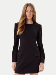 Armani Exchange Sukienka codzienna XW000661 AF16142 UC001 Czarny Regular Fit. Czarne sukienki damskie Armani Exchange, na co dzień, bez wzorów, z syntetyku, bez kołnierzyka, bez ramiączek, proste. Za 889.99 zł.