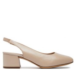 Czółenka Caprice. Brązowe czółenka damskie Caprice, bez wzorów, bez obcasa, bez zapięcia. Za 269.99 zł.