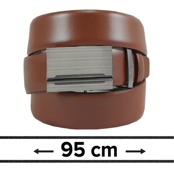 Pasek Brązowy do Spodni 95 cm, Automatyczna Klamra, Skórzany, Elegancki -VICTORIO. Brązowe paski damskie Victorio, bez wzorów, ze skóry, eleganckie. Za 99.00 zł.