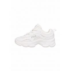 Sneakersy dziewczęce Fila Strada Dreamster. Białe buty sportowe dziewczęce Fila, bez wzorów, bez zapięcia. W wyprzedaży za 279.00 zł.