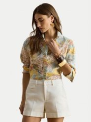 LAUREN RALPH LAUREN Koszula 200P08906001 Kolorowy Relaxed Fit. Bluzki damskie Lauren Ralph Lauren, xxl, bez wzorów, ze lnu, bez kołnierzyka, bez ramiączek. Za 989.99 zł.