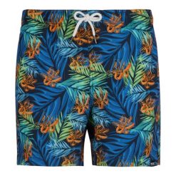 Męskie Spodenki Kąpielowe Loras Tropical Leaves. Niebieskie kąpielówki męskie Regatta, l, bez wzorów, z materiału. Za 113.99 zł.