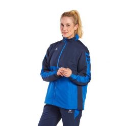 Kurtka Erima Six Wings. Niebieskie kurtki męskie Erima, m, bez wzorów, z polaru, z kapturem. W wyprzedaży za 231.00 zł.