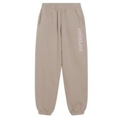 Damskie spodnie dresowe Superdry. Brązowe spodnie dresowe damskie Superdry., s, bez wzorów, z bawełny, do biegania. Za 286.95 zł.
