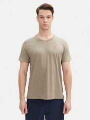Aulp T-Shirt Tommy Khaki Regular Fit. Brązowe koszulki sportowe męskie Aulp, l, bez wzorów, z syntetyku, bez kołnierzyka, bez ramiączek, do biegania. Za 49.99 zł.