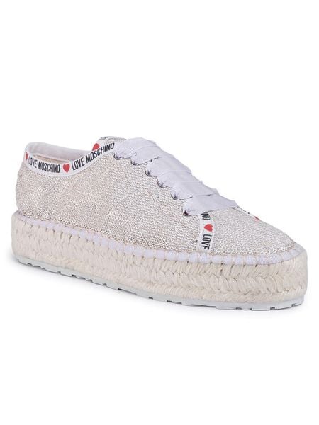 LOVE MOSCHINO Espadryle JA10383G0AJL010A Beżowy. Brązowe espadryle damskie Love Moschino, bez wzorów, z syntetyku, bez obcasa, bez zapięcia. Za 743.99 zł.