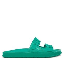 Klapki Melissa. Zielone klapki damskie Melissa, bez wzorów, bez obcasa. Za 139.99 zł.