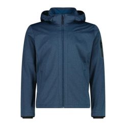 Lekką kurtka z kapturem softshell CMP. Niebieskie kurtki męskie CMP, na jesień, s, bez wzorów, z polaru, z kapturem. Za 373.10 zł.