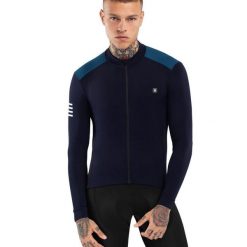Koszulka rowerowa termoaktywna męska M4 Cubilla. Niebieskie bluzy męskie SIROKO, m, bez wzorów, z tkaniny, bez kaptura. W wyprzedaży za 481.95 zł.