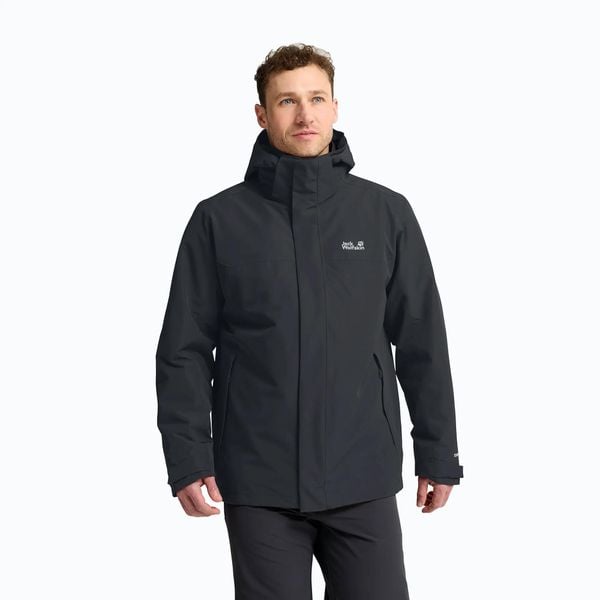 Kurtka 3w1 męska Jack Wolfskin Stonelite 3In1. Czarne kurtki męskie Jack Wolfskin, m, bez wzorów, z materiału, bez kaptura. Za 1,329.00 zł.