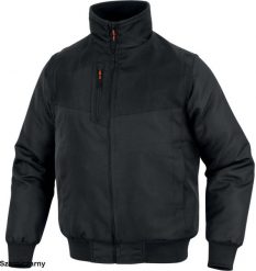 Kurtka męska Delta Plus - WIATRÓWKA Z POLIESTRU OXFORD POWLEKANEGO POLIURETANEM Z ODPINANYMI RĘKAWAMI niebiesko-czarny 2XL. Czarne kurtki męskie DELTA PLUS, m, bez wzorów, bez kaptura. Za 178.68 zł.