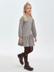 Mayoral Sukienka codzienna 7.968 Szary Regular Fit. Szare sukienki dla dziewczynek Mayoral, bez wzorów, z syntetyku, bez ramiączek. Za 149.99 zł.