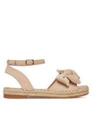 DeeZee Espadryle LE601-107 Beżowy. Brązowe sandały damskie DeeZee, bez wzorów, z materiału, bez obcasa, bez zapięcia. Za 119.99 zł.