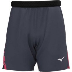 Spodenki tenisowe Mizuno 8 in Amplify Short. Szare krótkie spodenki sportowe męskie Mizuno, bez wzorów, tenisowe. Za 189.00 zł.