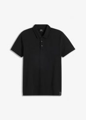 Shirt polo funkcjonalny, szybko schnący. Czarne koszulki polo męskie bonprix, m, bez wzorów, bez ramiączek. Za 67.99 zł.