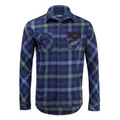 Koszula flanelowa Silvini Farini. Niebieskie koszule męskie Silvini, m, bez wzorów, bez kołnierzyka, bez ramiączek. W wyprzedaży za 272.00 zł.