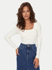 ONLY Bluzka Lea 15302647 Biały Slim Fit. Białe bluzki damskie Only, l, bez wzorów, z syntetyku, bez kołnierzyka, bez ramiączek. Za 79.99 zł.