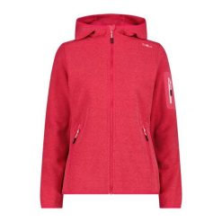 Polar z kapturem dla kobiet CMP. Czerwone bluzy sportowe damskie CMP, bez wzorów, z polaru, z kapturem, narciarskie. Za 330.50 zł.