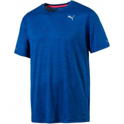 Puma Koszulka Sportowa Epic S S Tee Blue Heather L. Brązowe koszulki sportowe męskie Puma, ze skóry. Za 115.00 zł.
