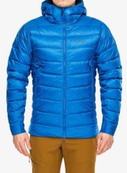 Kurtka puchowa Rab Electron Pro Hoody. Niebieskie kurtki męskie RAB, l, bez wzorów, z materiału, bez kaptura. Za 1,385.99 zł.