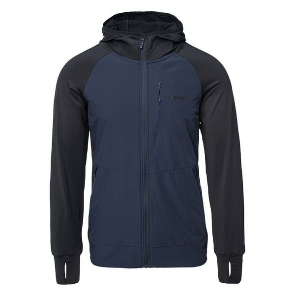 Bluza męska Hi-Tec Jorse - granatowo-czarna, Rozmiar XL. Czarne bluzy męskie Hi-tec, m, bez wzorów, z elastanu, bez kaptura. Za 149.99 zł.
