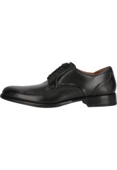 Buty sznurowane CLARKS CraftArlo Lace. Czarne eleganckie półbuty Clarks, z gumy, eleganckie, z okrągłym noskiem, bez zapięcia. Za 517.75 zł.