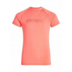 Dziewczęca koszulka surfingowa Protest Prtsenna. Brązowe t-shirty i topy dla dziewczynek Protest, z aplikacjami, z lycry, bez ramiączek. Za 165.50 zł.