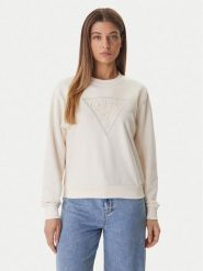 Guess Bluza W6GQ09 K3183 Écru Regular Fit. Bluzy damskie Guess, xl, z aplikacjami, z bawełny, bez kaptura. Za 429.99 zł.