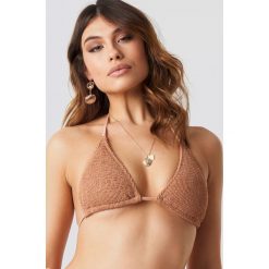 NA-KD Swimwear Smocked Triangle Bikini Top - Brown. Bikini damskie marki NA-KD Swimwear. Za 100.95 zł.