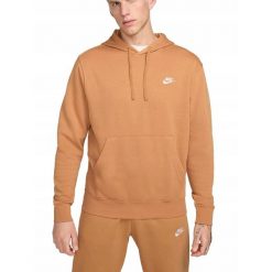 Bluza na co dzień męska NIKE SPORTSWEAR CLUB z kapturem. Brązowe bluzy męskie Nike, m, bez wzorów, z bawełny, z kapturem. Za 289.00 zł.