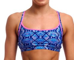Strój dwuczęściowy Funkita Sports Top Blue Viper - góra od bikini. Niebieskie bikini damskie FUNKITA, l, bez wzorów. Za 139.00 zł.