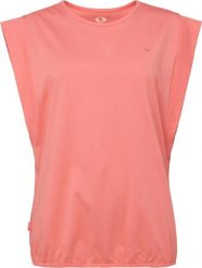 Damska koszulka Loap Bavora w kolorze różowym. Brązowe t-shirty damskie ÀLG, l, bez wzorów, z bawełny, biznesowe, bez kołnierzyka. Za 127.99 zł.