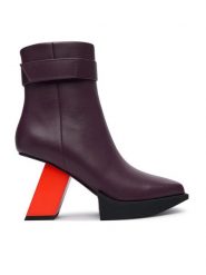 United Nude Botki Construct Bootie HI 1102499316 Bordowy. Czerwone botki damskie United Nude, ze skóry, bez obcasa, na słupku, bez zapięcia. Za 1,939.00 zł.