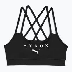 Biustonosz treningowy PUMA Hyrox Move Strappy black. Czarne obuwie sportowe damskie Puma, bez wzorów, na fitness i siłownię. Za 139.99 zł.