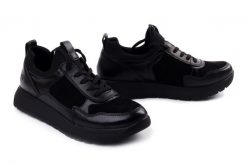 RIEKER REMONTE D2V00-00 black, półbuty damskie. Czarne półbuty damskie Rieker Remonte, bez wzorów, bez obcasa, bez zapięcia. Za 343.92 zł.
