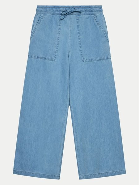 Coccodrillo Spodnie materiałowe WC4119101HGK Niebieski Relaxed Fit. Niebieskie spodnie materiałowe dla dziewczynek COCCODRILLO, bez wzorów, z bawełny. Za 49.90 zł.