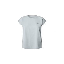 Koszulka damska Pepe Jeans Blooma. Niebieskie koszulki sportowe damskie Pepe Jeans, bez wzorów, z jeansu, bez kołnierzyka, bez ramiączek. Za 133.00 zł.