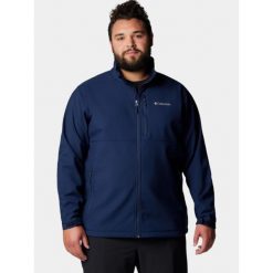Kurtka Softshellowa Męska Columbia Ascender. Niebieskie kurtki męskie Columbia, l, bez wzorów, z softshellu, klasyczne, bez kaptura. Za 489.00 zł.