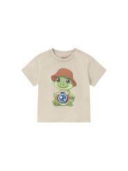 Mayoral T-Shirt 1016 Beżowy Regular Fit. Brązowe t-shirty dla chłopców Mayoral, bez wzorów, z bawełny, bez ramiączek. Za 74.99 zł.