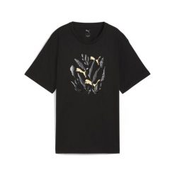 Damska koszulka o luźnym kroju z grafiką liści PUMA Black. Czarne obuwie sportowe damskie Puma, bez wzorów, na fitness i siłownię. Za 129.00 zł.