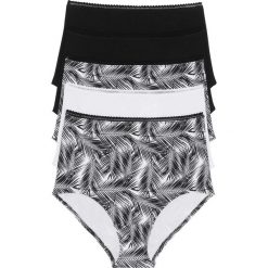 Figi z wysoką talią (5 par) bonprix czarno-biały. Figi damskie marki KALENJI. Za 49.95 zł.