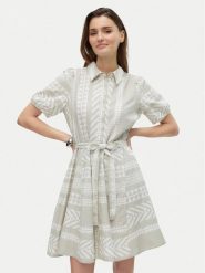 Vero Moda Sukienka koszulowa Dicthe 10303728 Beżowy Regular Fit. Brązowe sukienki damskie Vero Moda, l, bez wzorów, z bawełny, bez kołnierzyka, bez ramiączek, koszulowe. Za 139.99 zł.