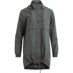 Parka "Ano" w kolorze szarym. Szare parki damskie Vila & Co., prążkowane. W wyprzedaży za 217.95 zł.
