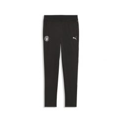 Damskie spodnie treningowe Manchester City PUMA. Czarne spodnie sportowe damskie Puma, l, bez wzorów, z materiału, do piłki nożnej. Za 174.00 zł.