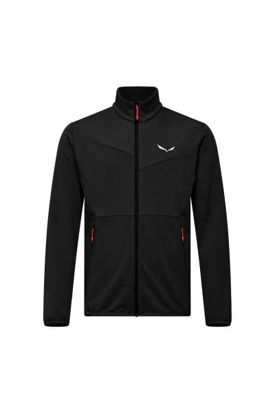 Bluza trekkingowa męska Puez Cammino PL. Czarne bluzy męskie Salewa, l, bez wzorów, z dzianiny, bez kaptura. Za 348.49 zł.