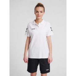 Koszulka tenisowa polo damska Hummel Go Cotton Polo Woman. Białe koszulki sportowe damskie Hummel, l, bez wzorów, z bawełny, bez kołnierzyka, bez ramiączek, tenisowe. Za 53.20 zł.